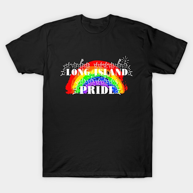 Long Island Gay Pride Rainbow T-Shirt by tropicalteesshop